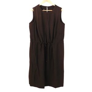 NEW‎ Talbots Brown Sleeveless Sheath Dress Wool Blend Women's Size 14W